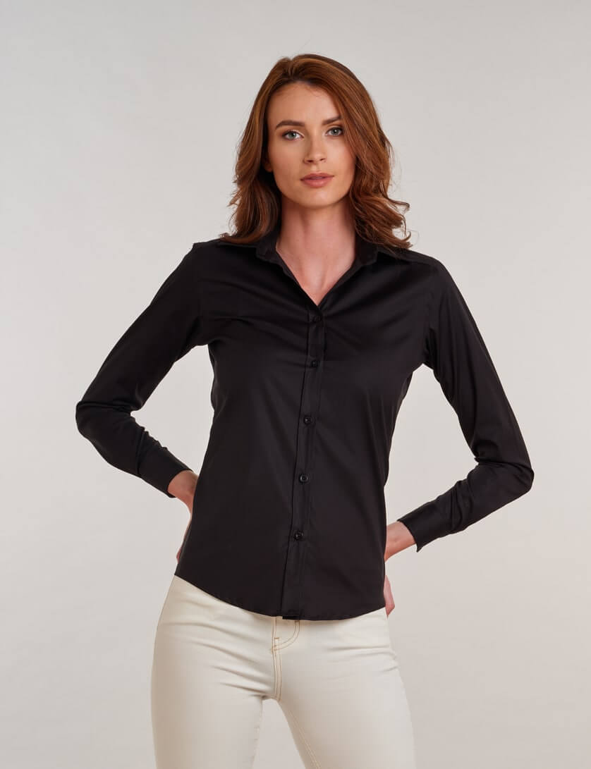 Smart Black Tops For Work | Black Blouses and Tops By Paul Brown