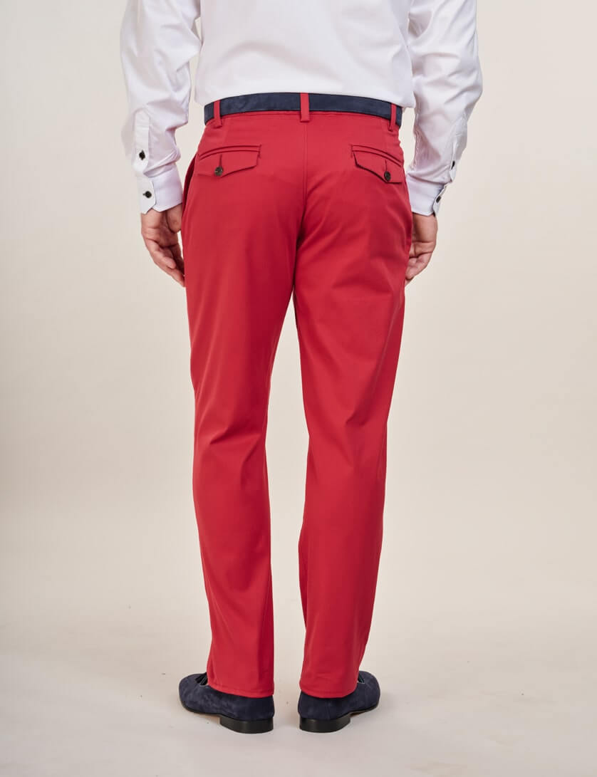 red chinos