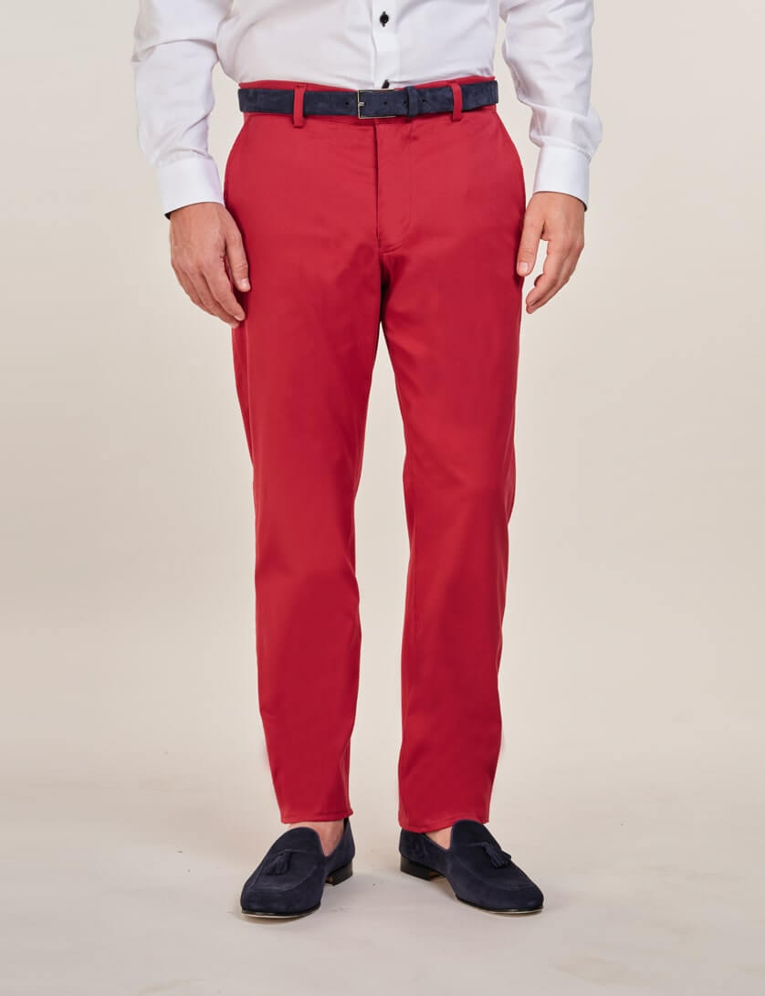 Men Red Trousers | Red Chinos | Trousers