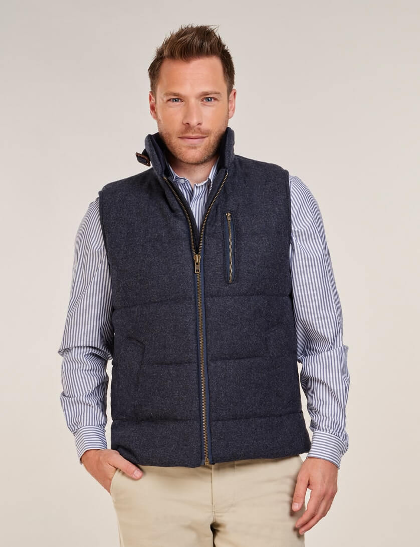 Navy Tweed Gilet