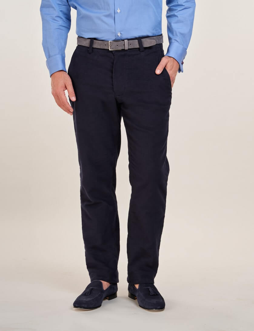 navy moleskin trousers