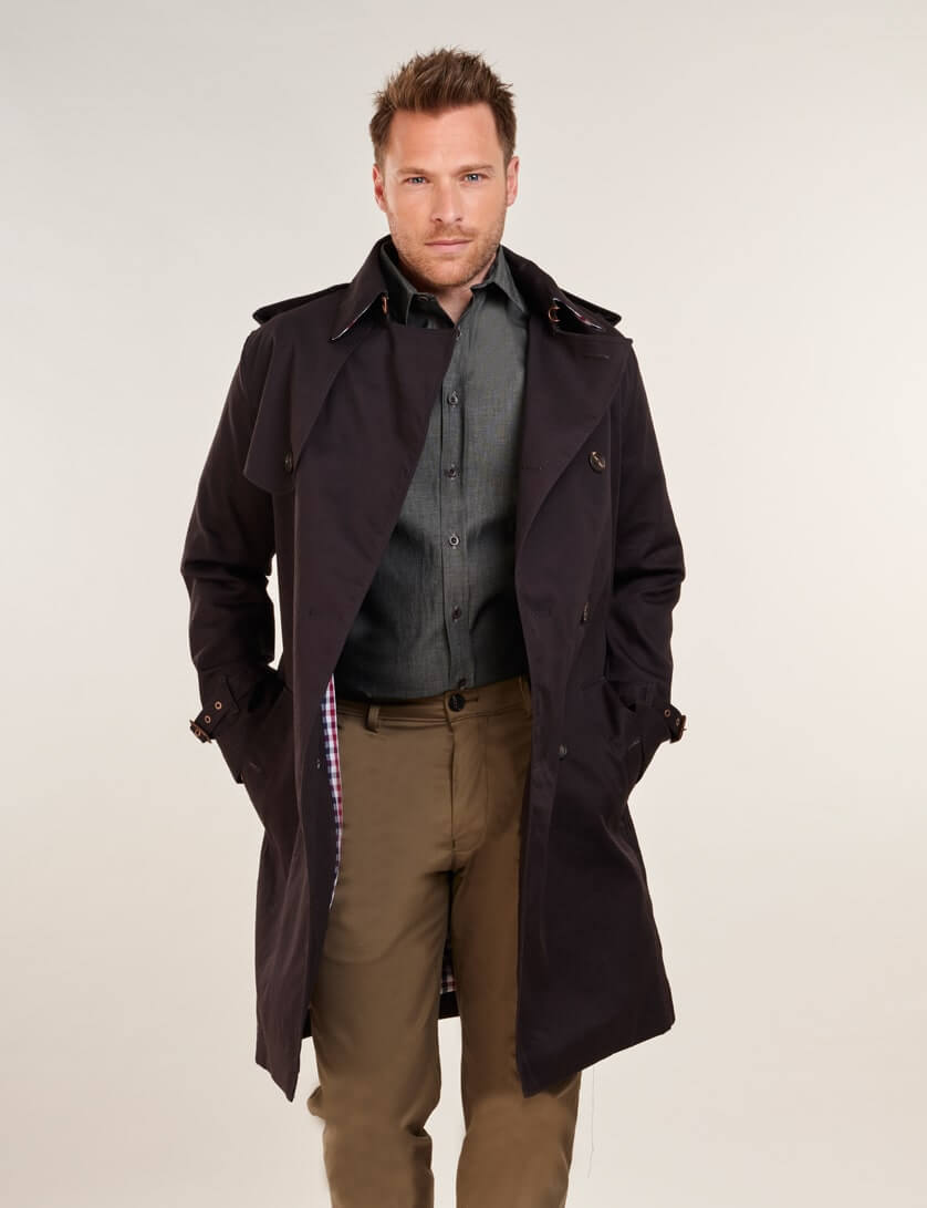 Men's Iconic Trench Coat London Fog | Men Trench Overcoat ...