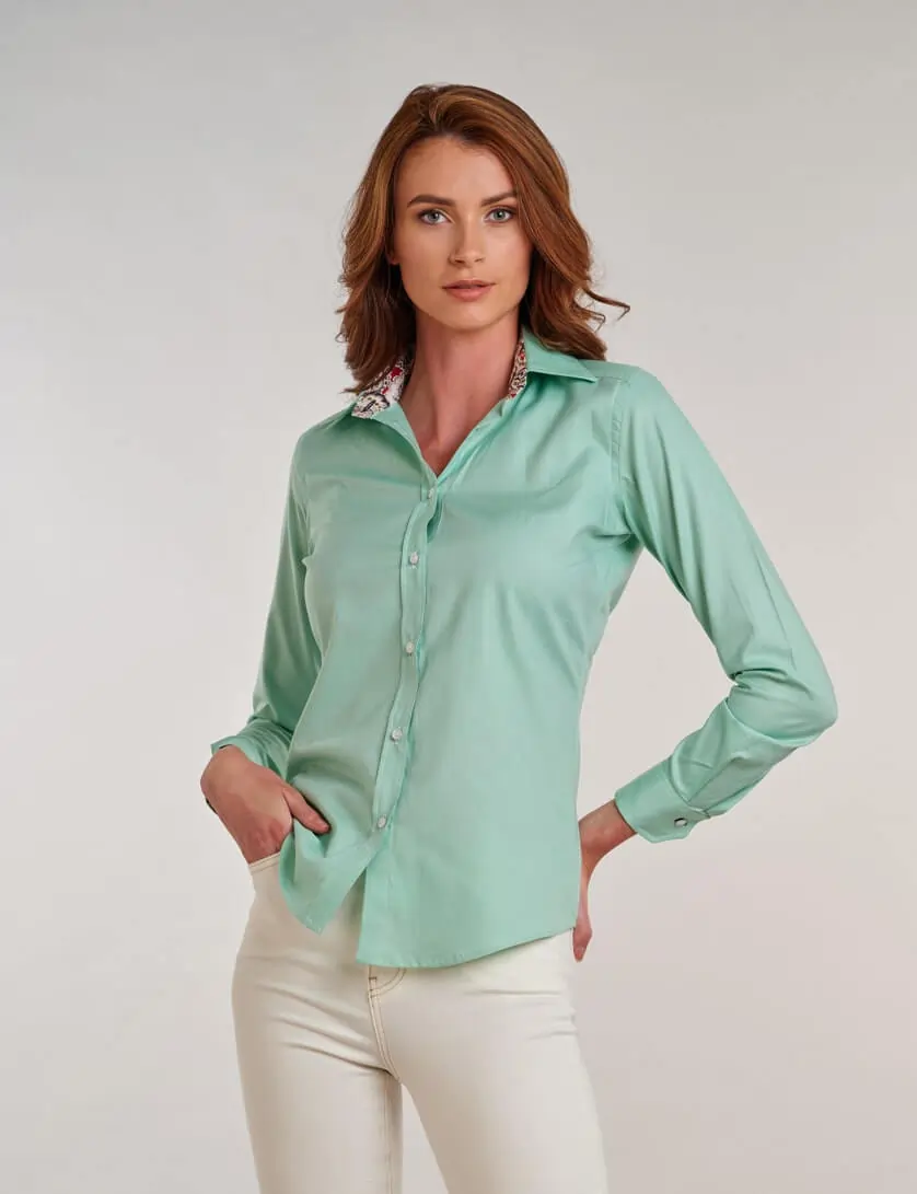 Green organic blouse 