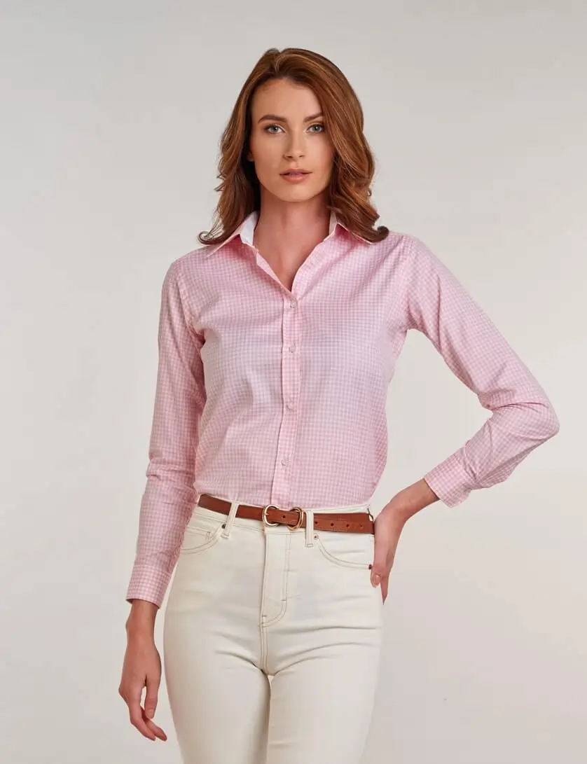Pink Gingham Blouse 