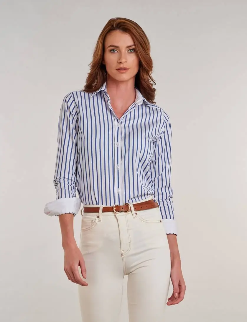 Blue Striped Blouse