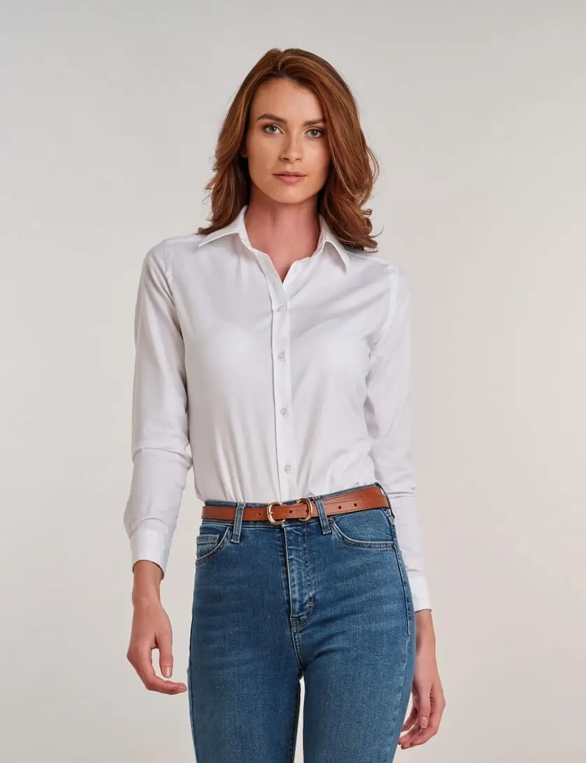 Ladies White Shirt, White Blouse