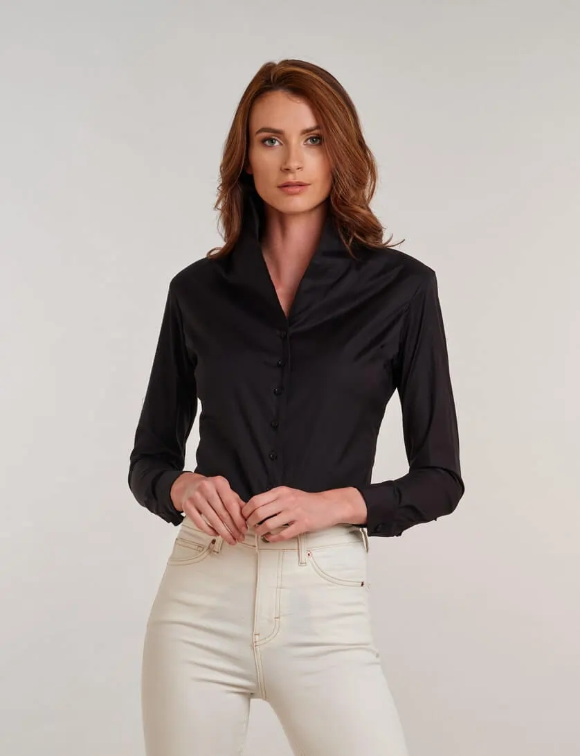 White Tulip Collar Shirt 