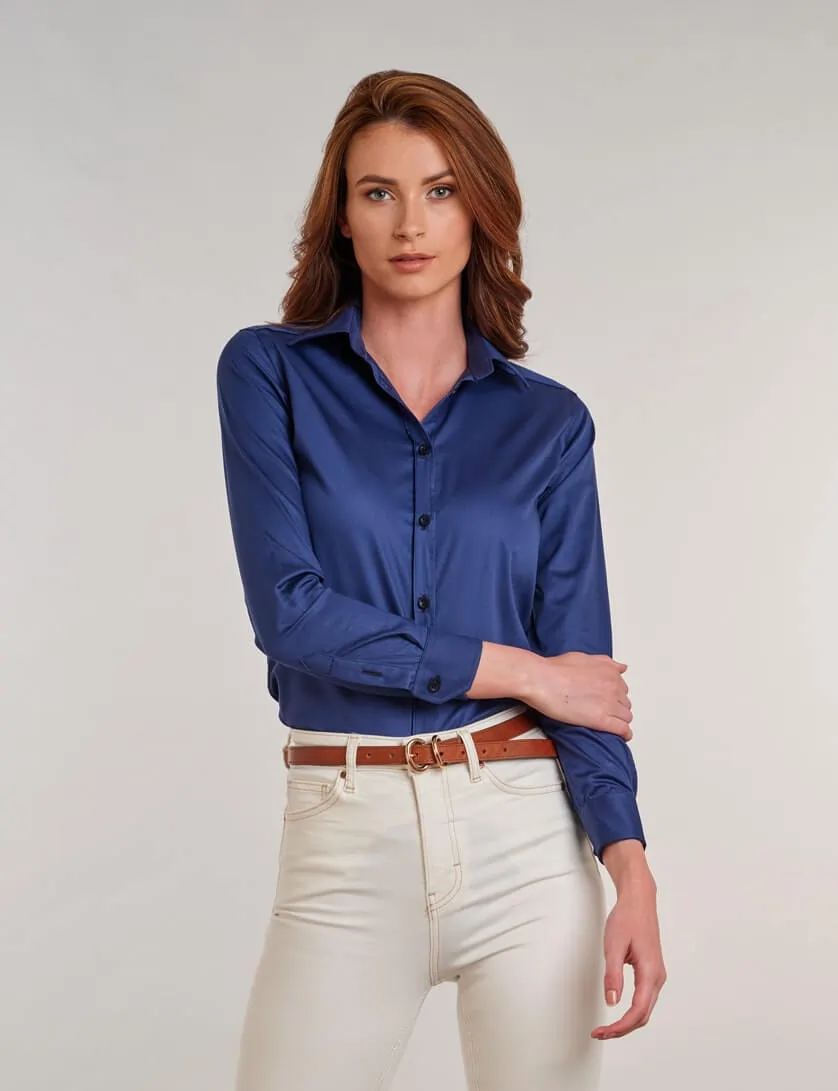 Royal Blue Blouse