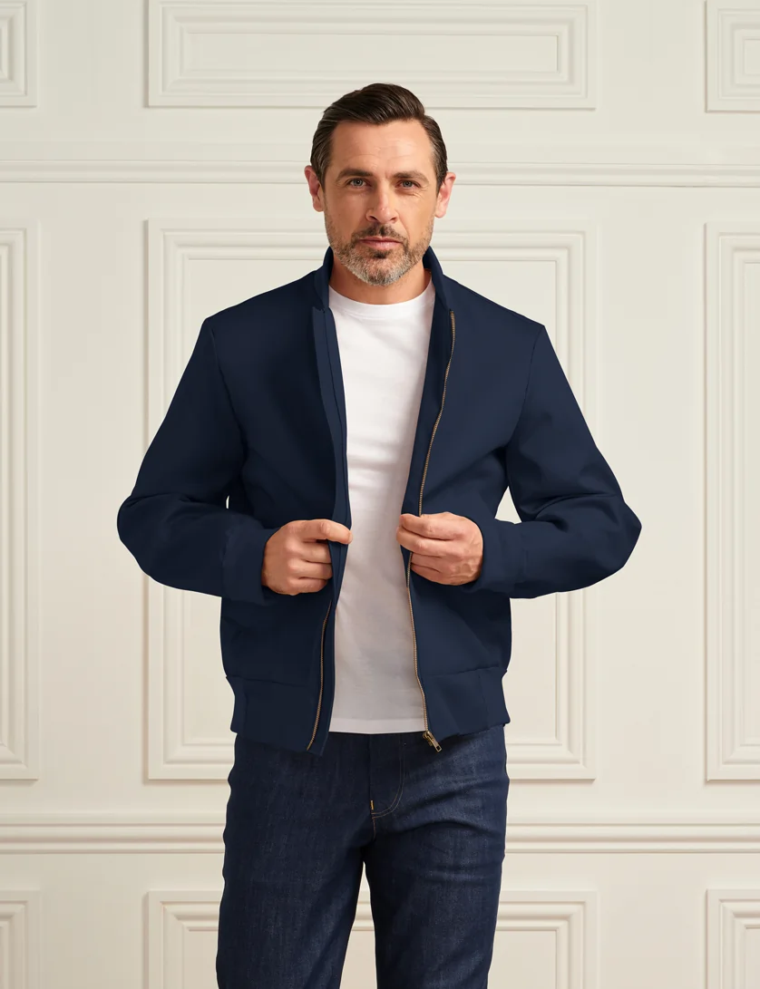 mens navy bomber jacket