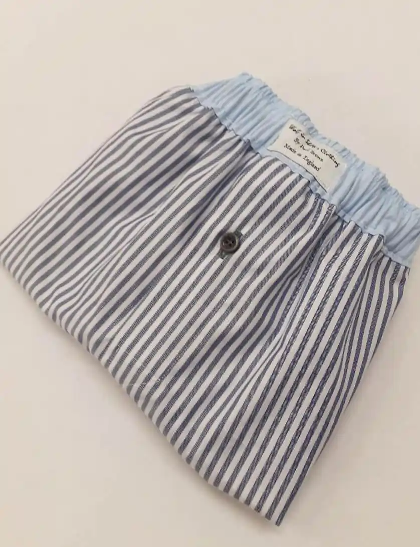authorpe navy striped boxer shorts for men