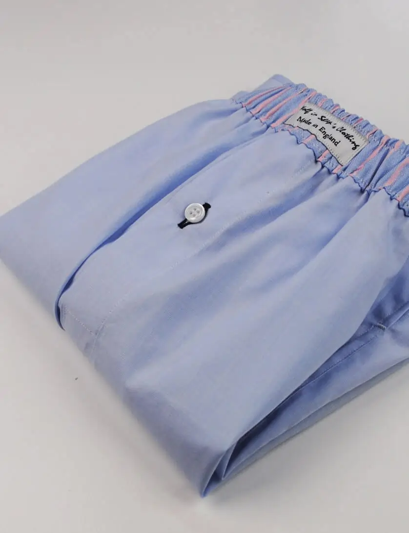 Blue Boxer Shorts With Contrast