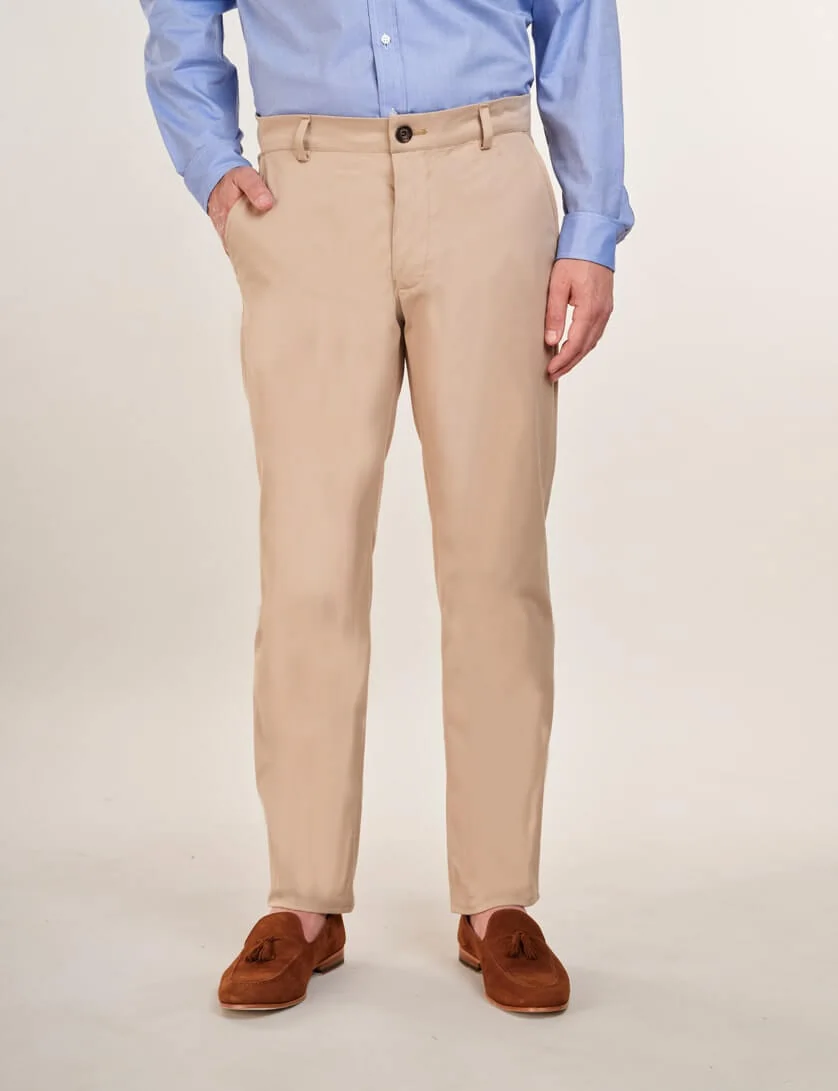 mens slim fit beige chino trousers