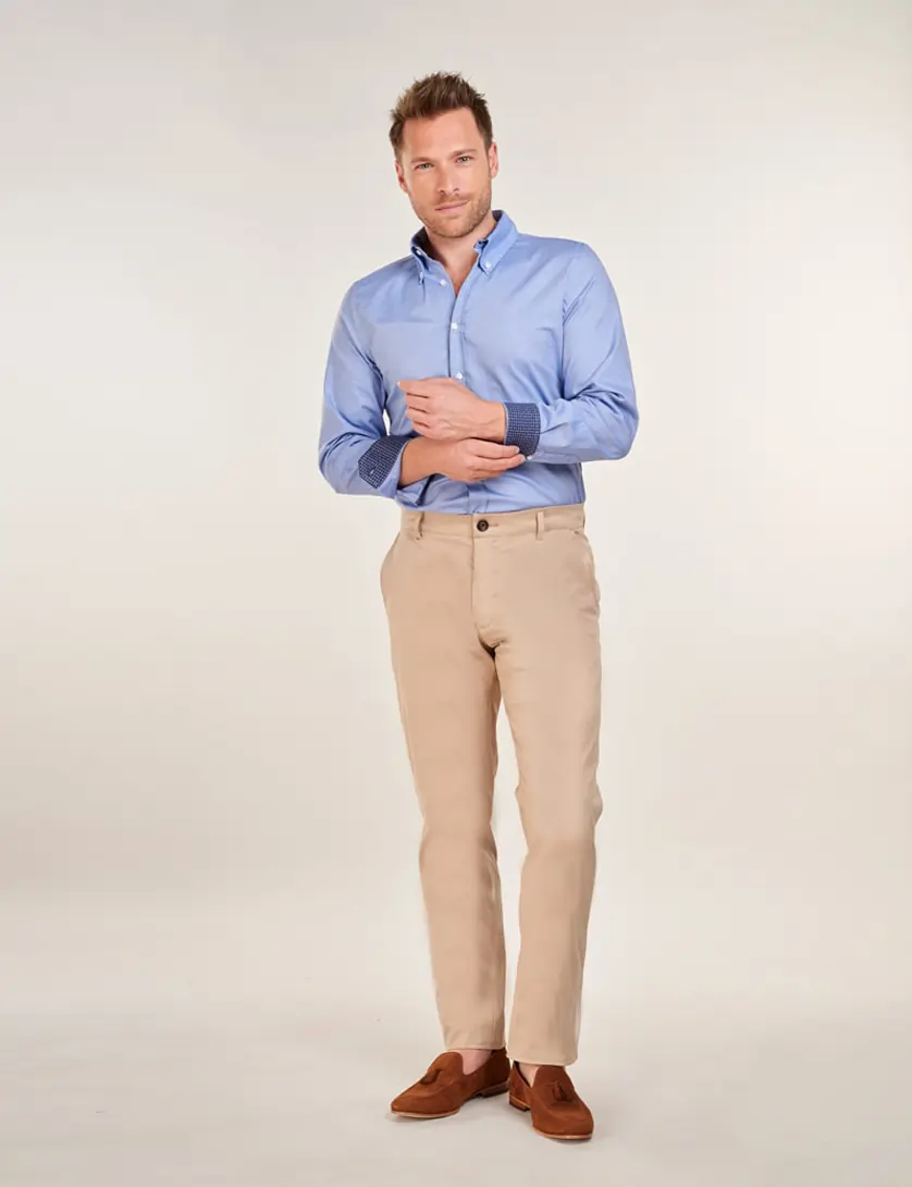 mens beige chino trousers