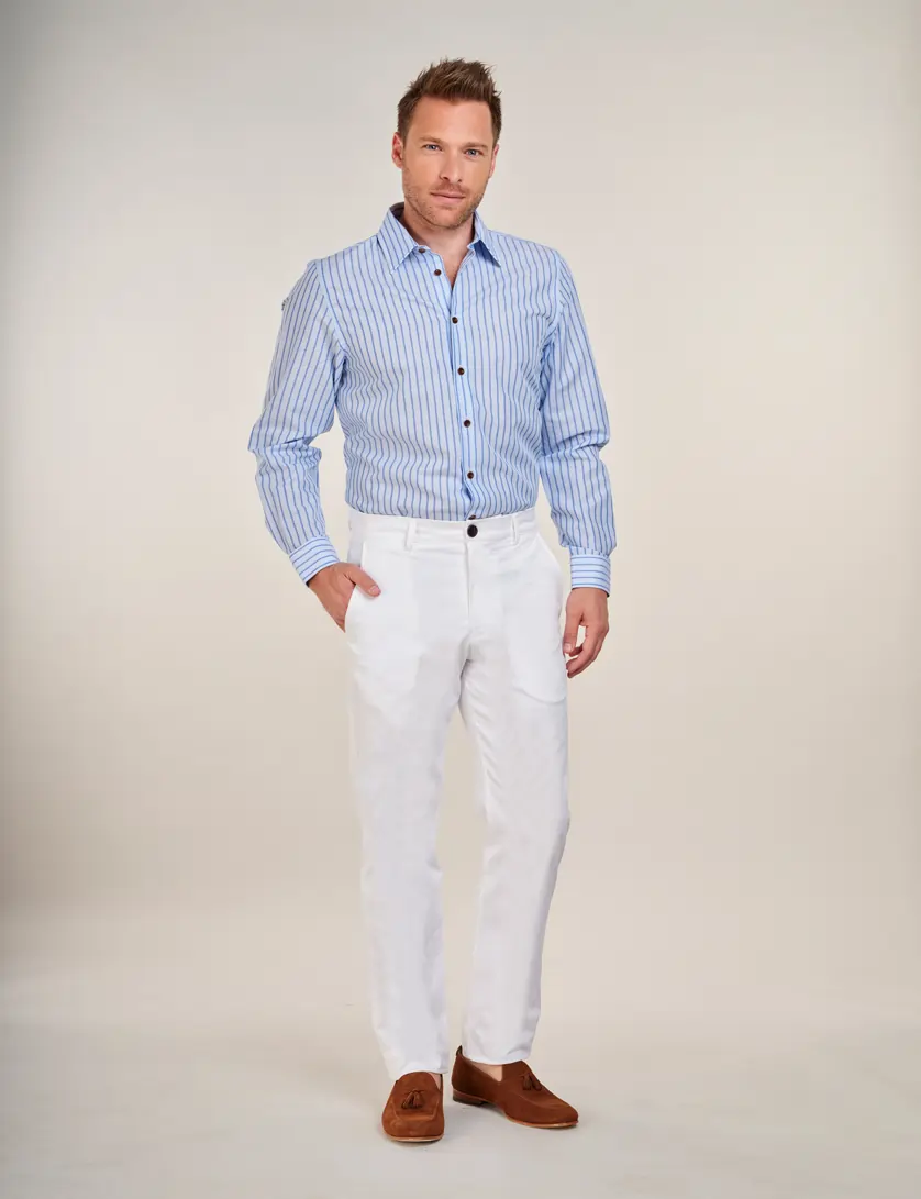 mens white chino trousers