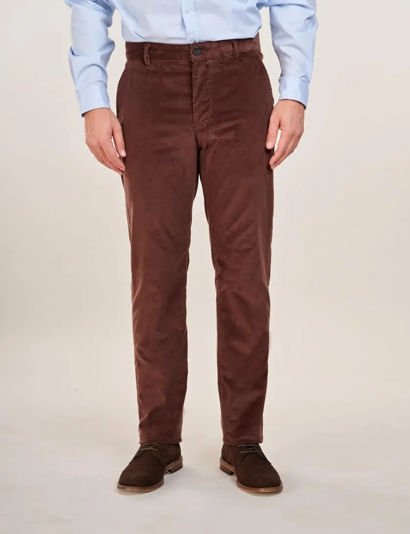 Brown Corduroy Trousers (Slim Leg) 