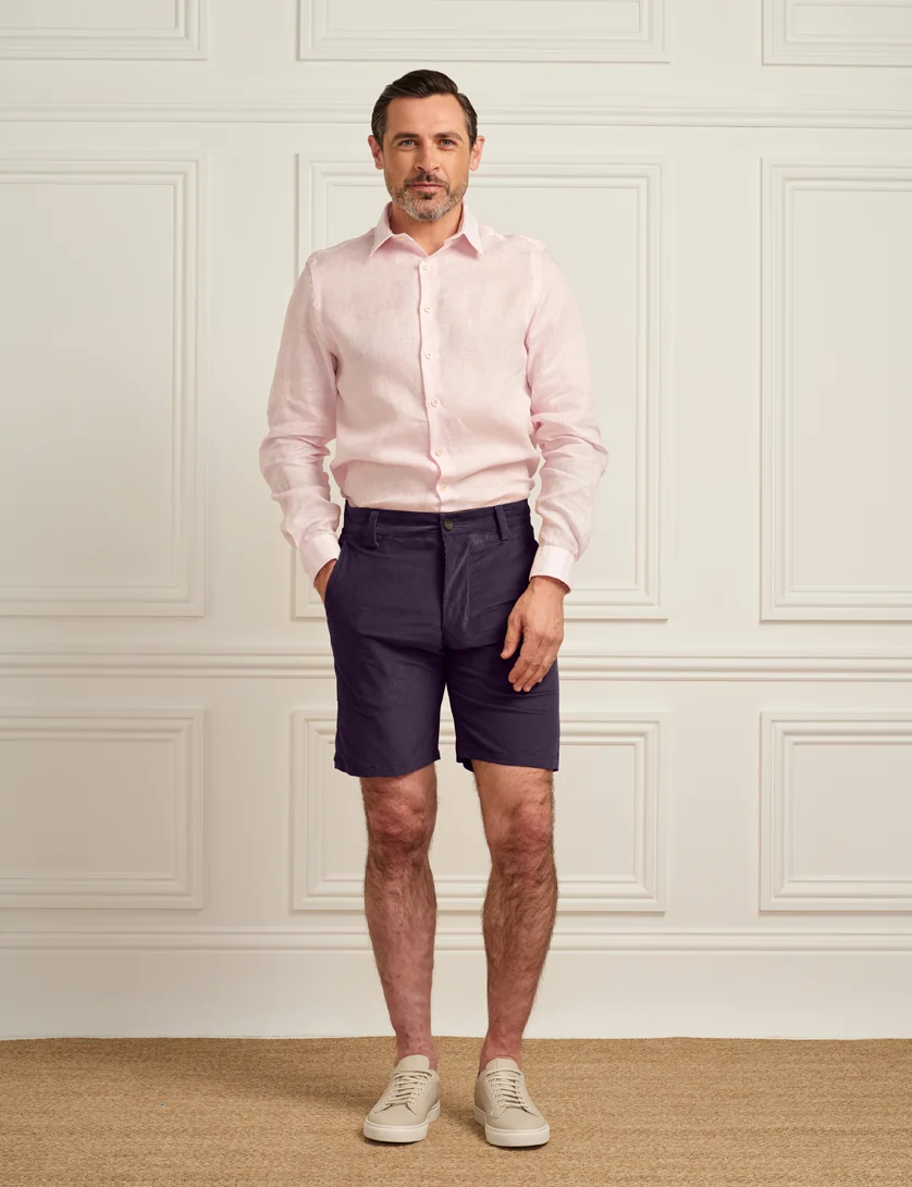 Navy Corduroy Shorts