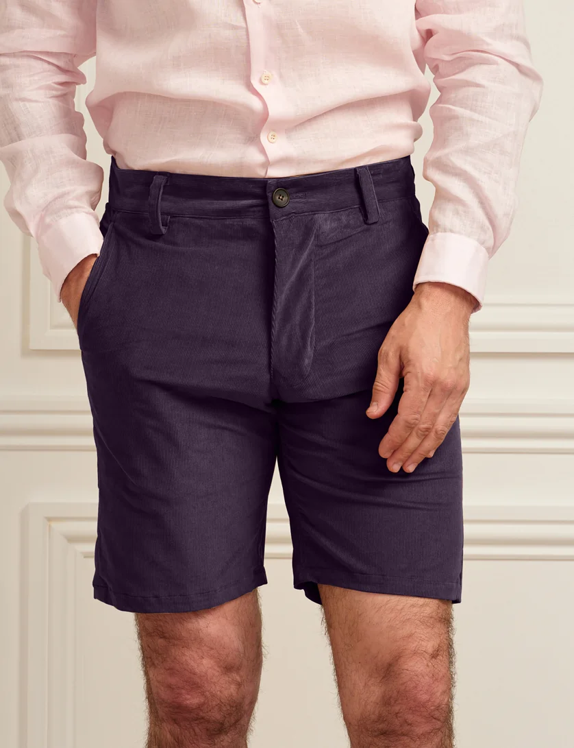 navy corduroy shorts