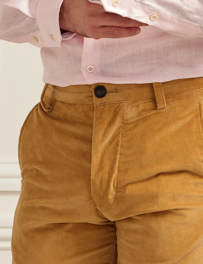 beige corduroy shorts