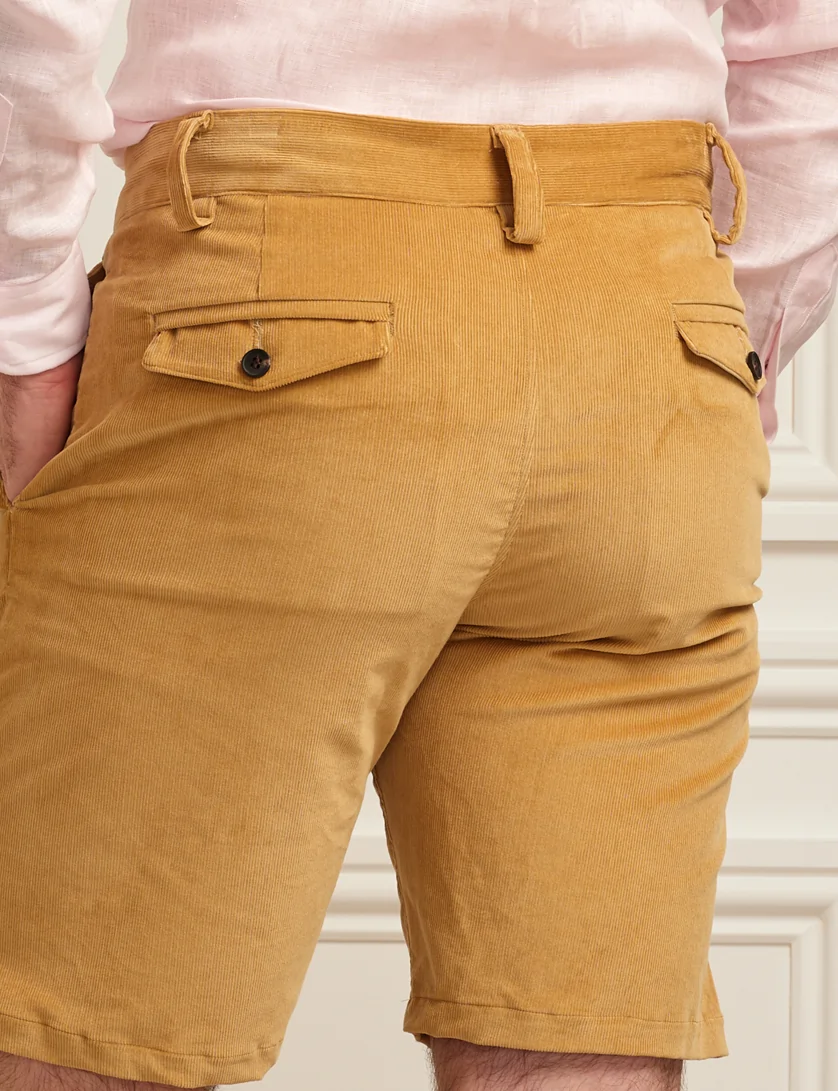 beige corduroy shorts