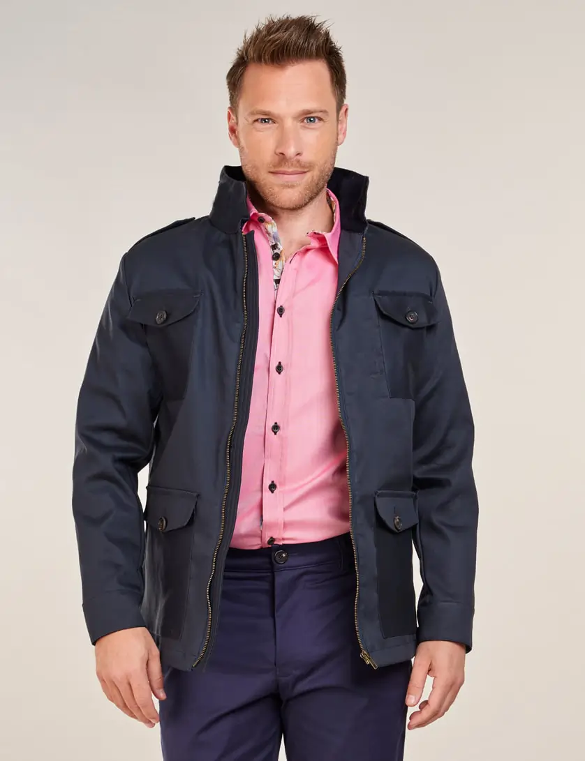 mens navy field jacket