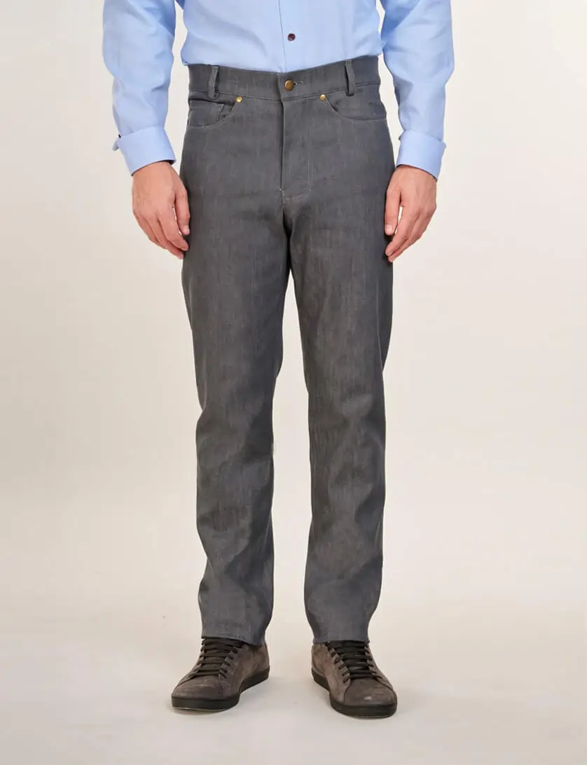 mens grey indigo jeans