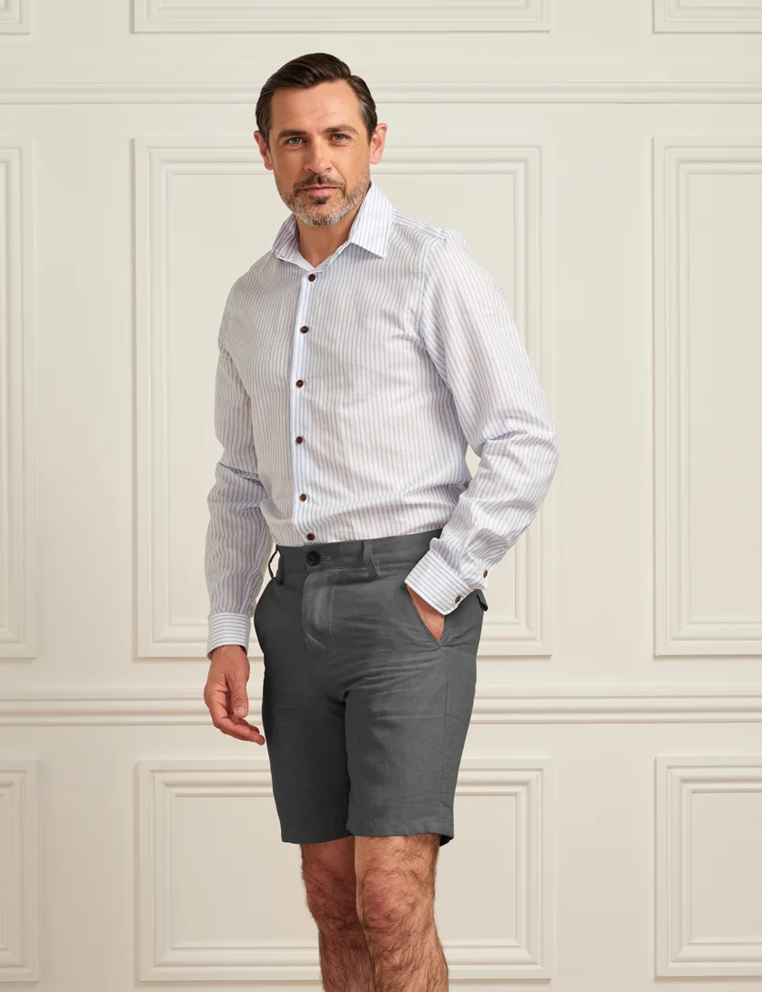 greylinen shorts