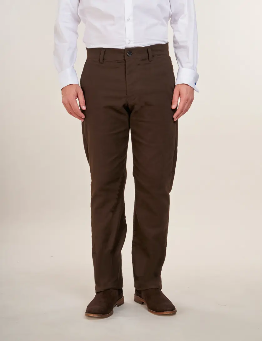 Brown moleskin trousers 