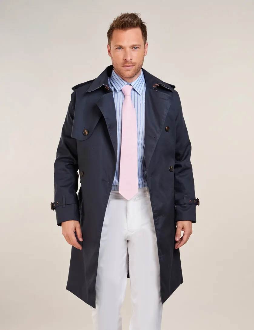 Mens Navy  Trench Coat