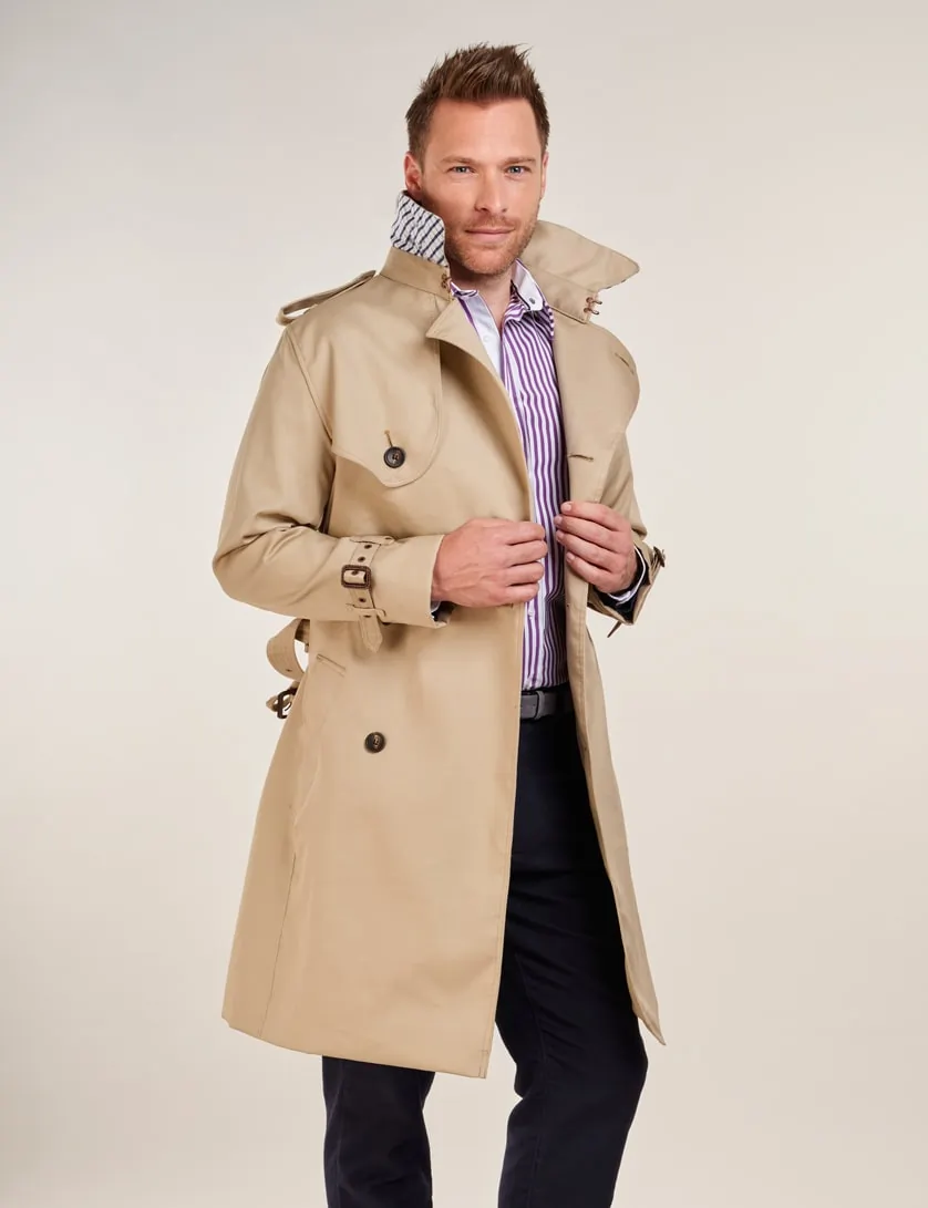 Mens Beige Trench Coat