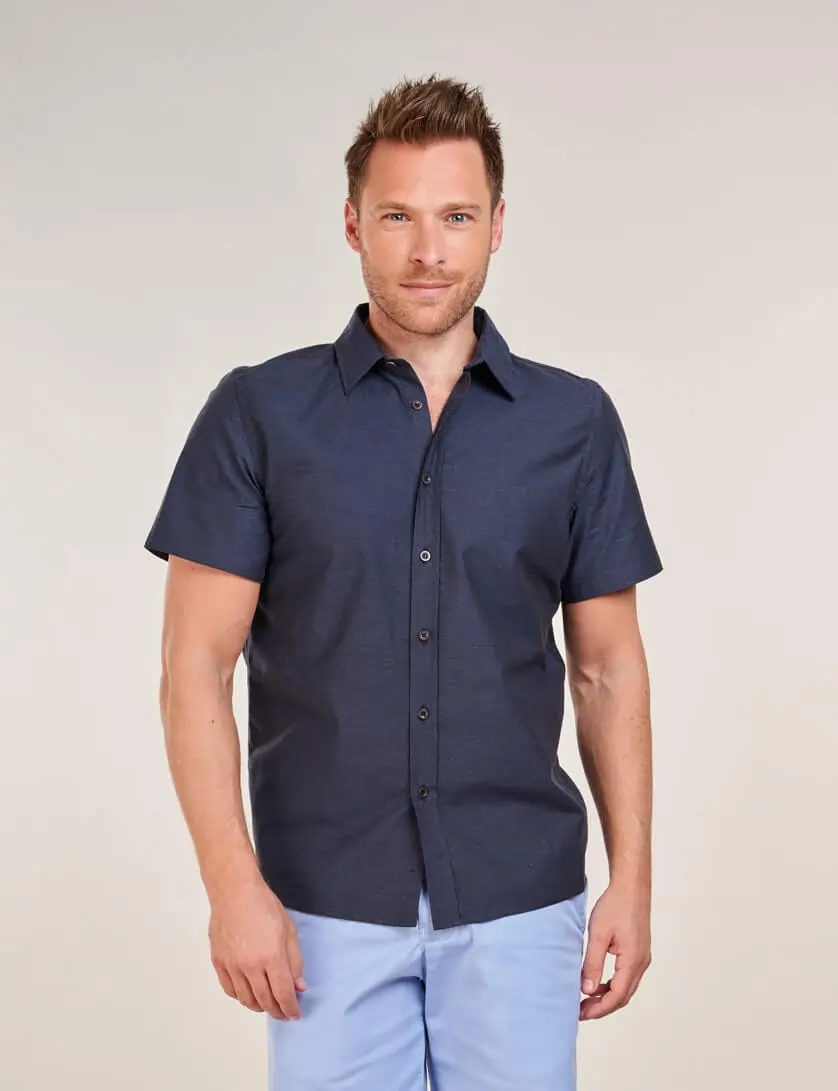 mens navy short sleeve shirt 