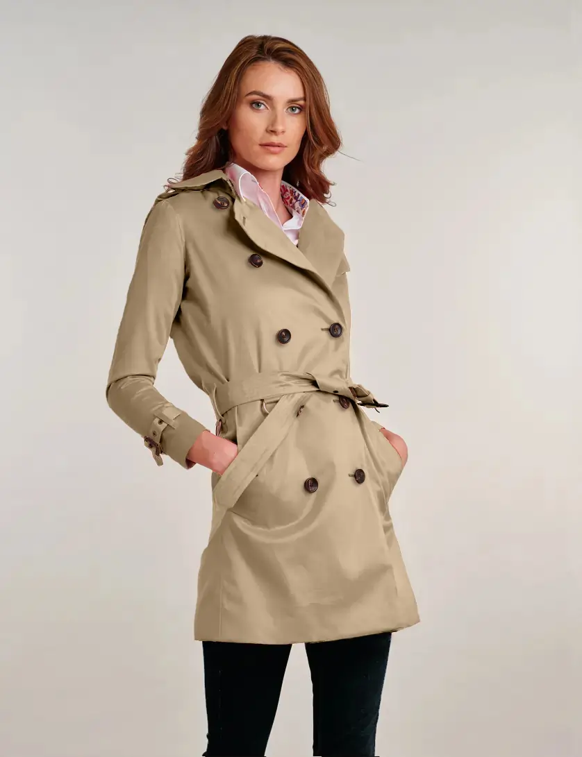 Ladies Stone Trench Coat 