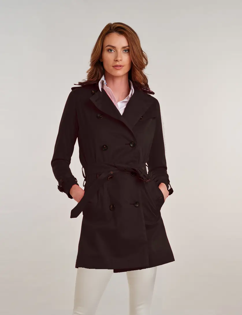 Ladies Black Trench Coat