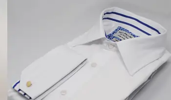 White Shirt With Cuff Link Holes