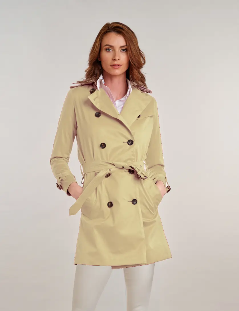 Ladies Stone Trench Coat 